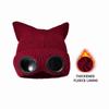 Plush Lining Winter Beanie Windproof Skullies Hat Fashion Knitted Goggles Hat  for Women