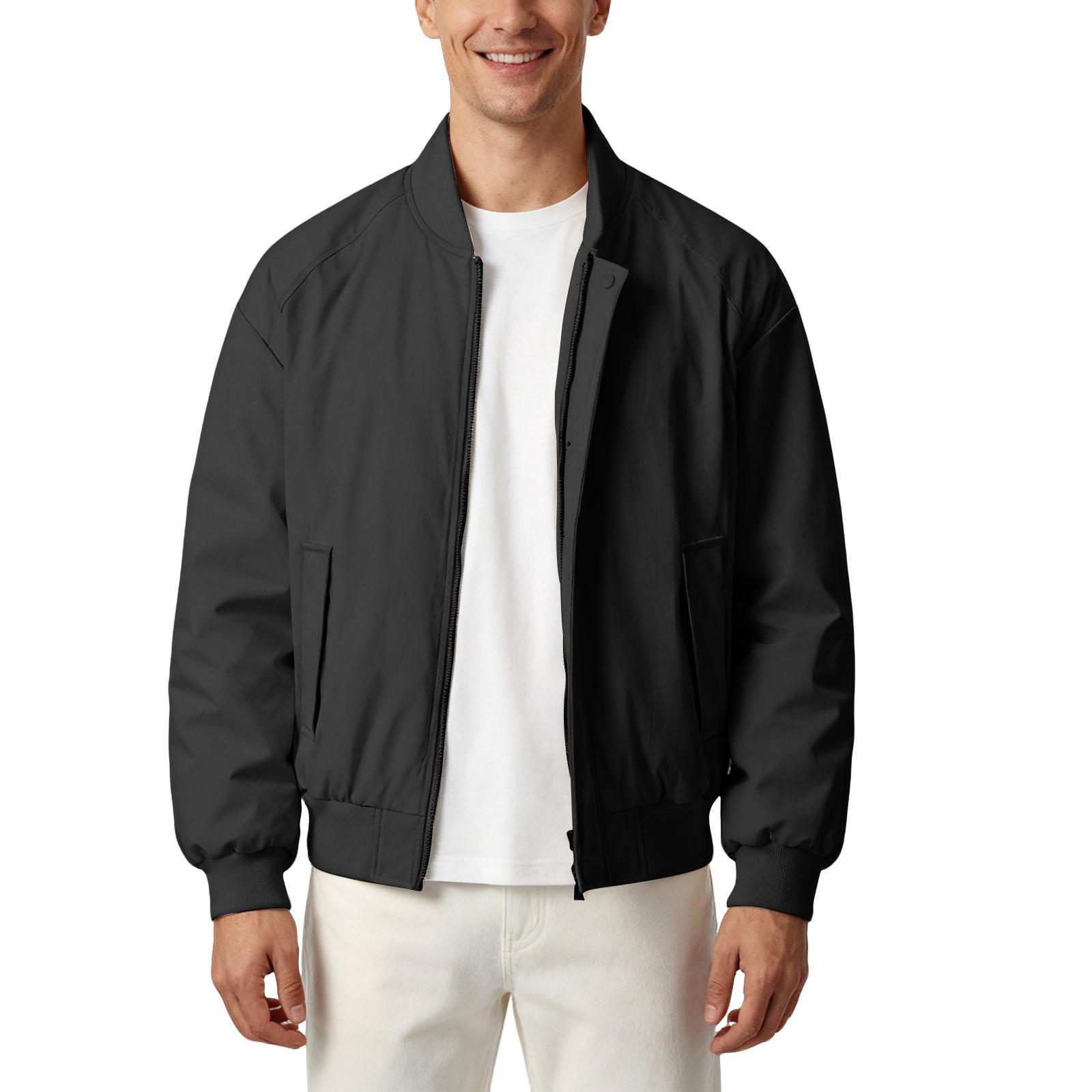 

Men s Lightweight Jacket Causal Fashion Stylish Windbreaker Light Jacket L чорний