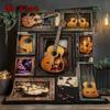Guitar Art Gallery 2D Flat Pattern Flannel Blanket, High Quality All Seasons, Home Decor, Warmth and Comfort, Perfect for Christmas Gifts.
