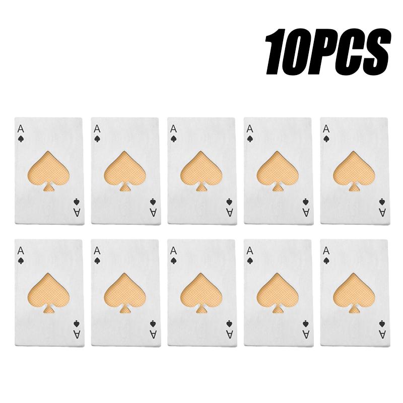 Stainless Steel Poker Bottle Opener Groomsmen and Christmas Party Gift Perfect for Beer Wine Juice Bar and Restaurant Decoration