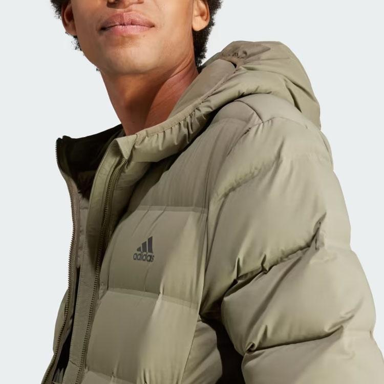 adidas Helionic Stretch Hooded Down Jacket Logo Men's IK3173