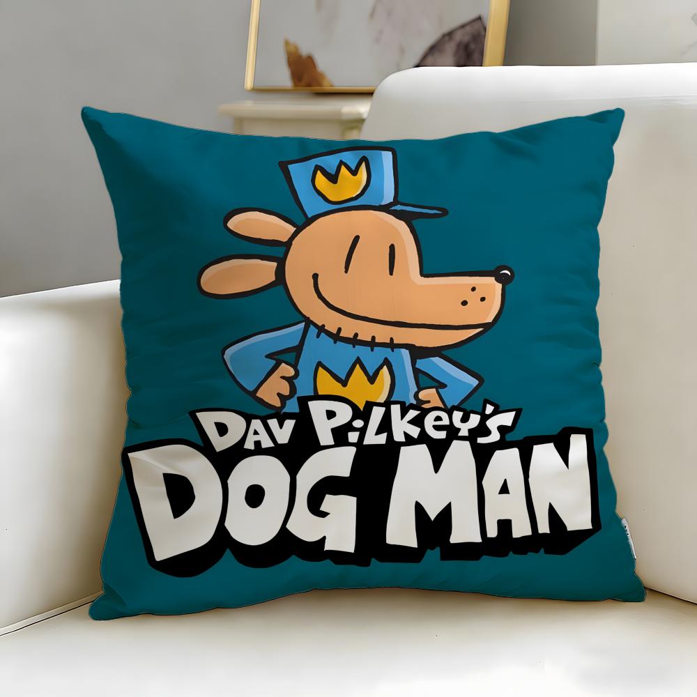 Popularna poszewka na poduszkę z kreskówki Dogman – Miękka i łatwa do prania – Uniwersalna do sofy, łóżka, podróży i biura