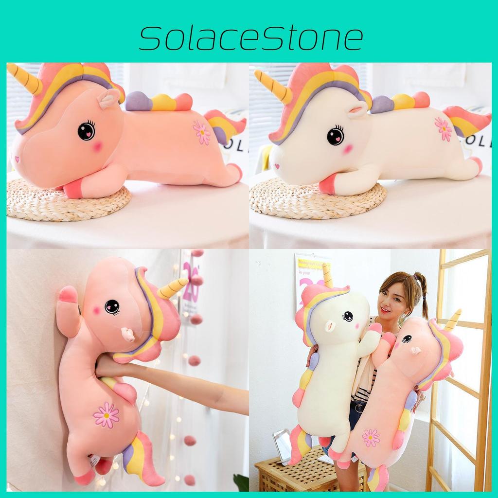 Rainbow Unicorn Fur Toy Daisy Pony Girl Childrens Birthday Holiday Gift Doll