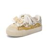 Cute bow bread shoes women's 2025 spring new platform casual niche non-collision versatile student board shoes