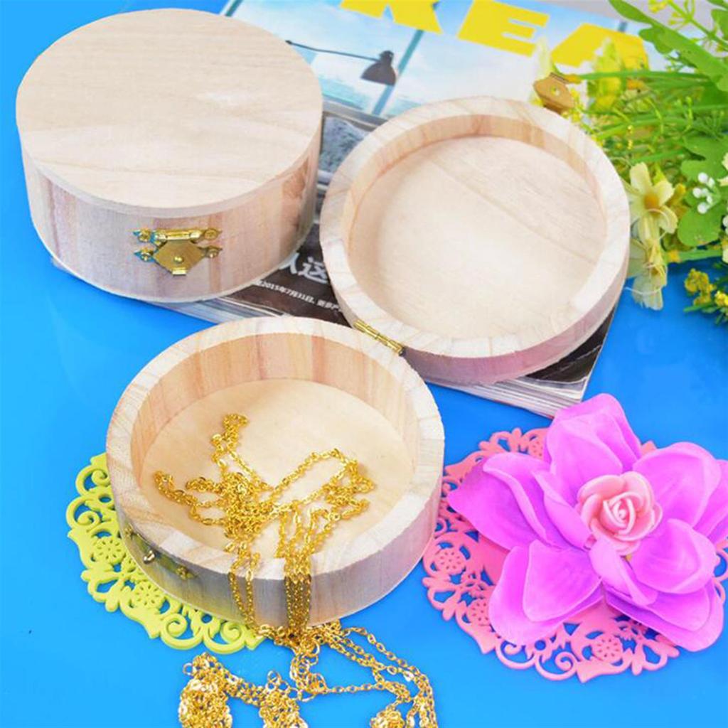 Jewelry Storage Box Wood Plain Candy Case Ring Organizer Crafts Case Exquisite Simple Soap Packaging Wooden Boxes High Quality