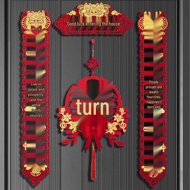 Magnetické uspořádání nového domova: Sada samolepek na dveře a dekorací na kolaudaci