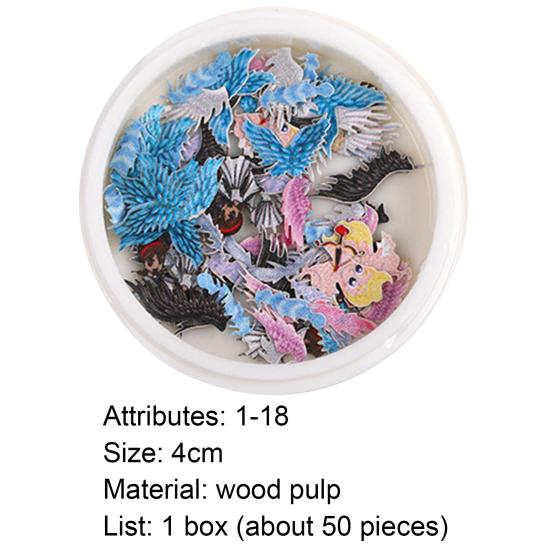 50 Pcs/Box Exquisite Nail Accessories Waterproof Wood Pulp Dried Flowers Sticker Patch