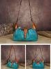 Johnature Genuine Leather Retro Women's Bag Solid Color Soft Cowhide Large Capacity Shoulder Crossbody Bag