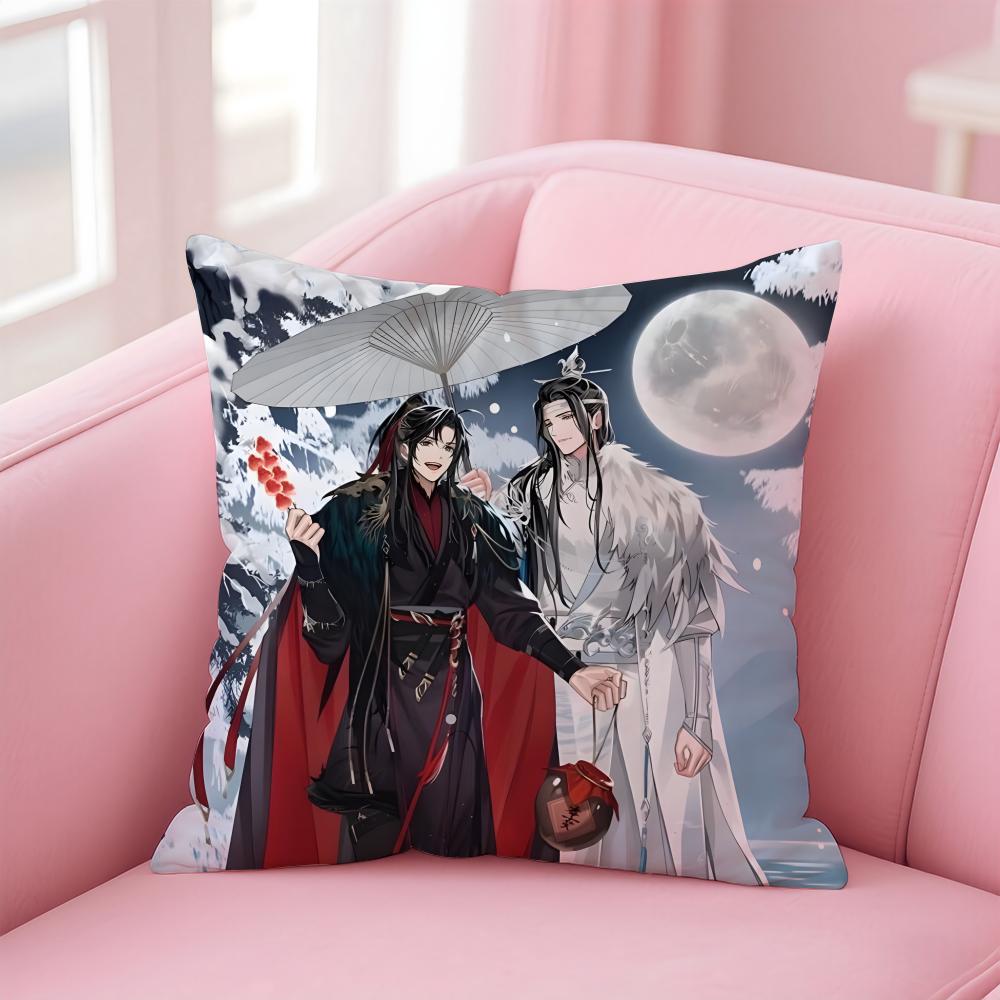 New Arrival Mo Dao Zu Shi Cushion Cover Pillowcase Short Plush Invisible Zipper Room Sofa Cushion Cover