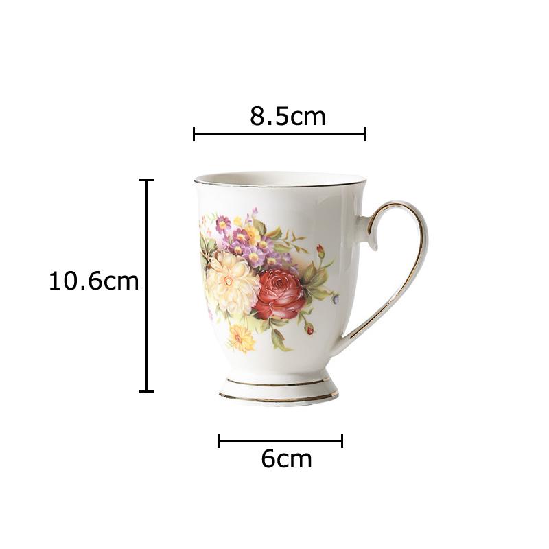 Classical Floral Patterns Ceramic Cup&saucer Dining Table Coffee Mug Milk Tea Mugs Afternoon Tea Teacup Fruit Juice Container