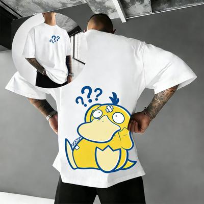 Unisex tričko s anime potiskem Pokemon Psyduck pro muže a ženy, bavlněné tričko s krátkým rukávem, grafický potisk, ležérní streetové oblečení, letní oblečení Y2k 2026