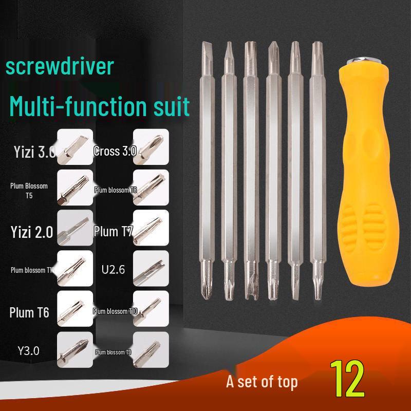 12-in-1 Multifunctional Screwdriver Set with Strong Magnetic Torx, Y-type, and Triangle Heads