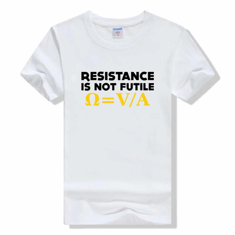 Resistance Is Not Futile T-SHIRT Electrician Science Funny To Be Or Not To Be Electrical Engineer T Shirt Short Sleeves tee