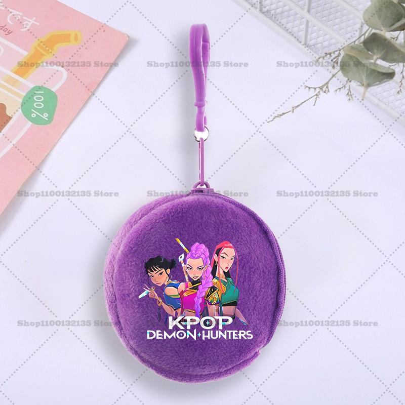 Kpop Demon Hunter Coin Purse Cute Boys Girls Portable Wallet Minnie Cartoon Printed ID Card Storage Bag Children Birthday Gifts