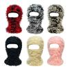 Full Face Cover Ski Mask Hat Balaclava Distressed Knitted Beanie Camouflage Men Hat Women Winter Warm Windproof Bicycle Neck Hat