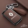 Metal Car Key Case For Renault Megane III Grand Scenic III Laguna III Koleos Fluence Clio Kangoo Latitude Leather Protect Shell Z666
