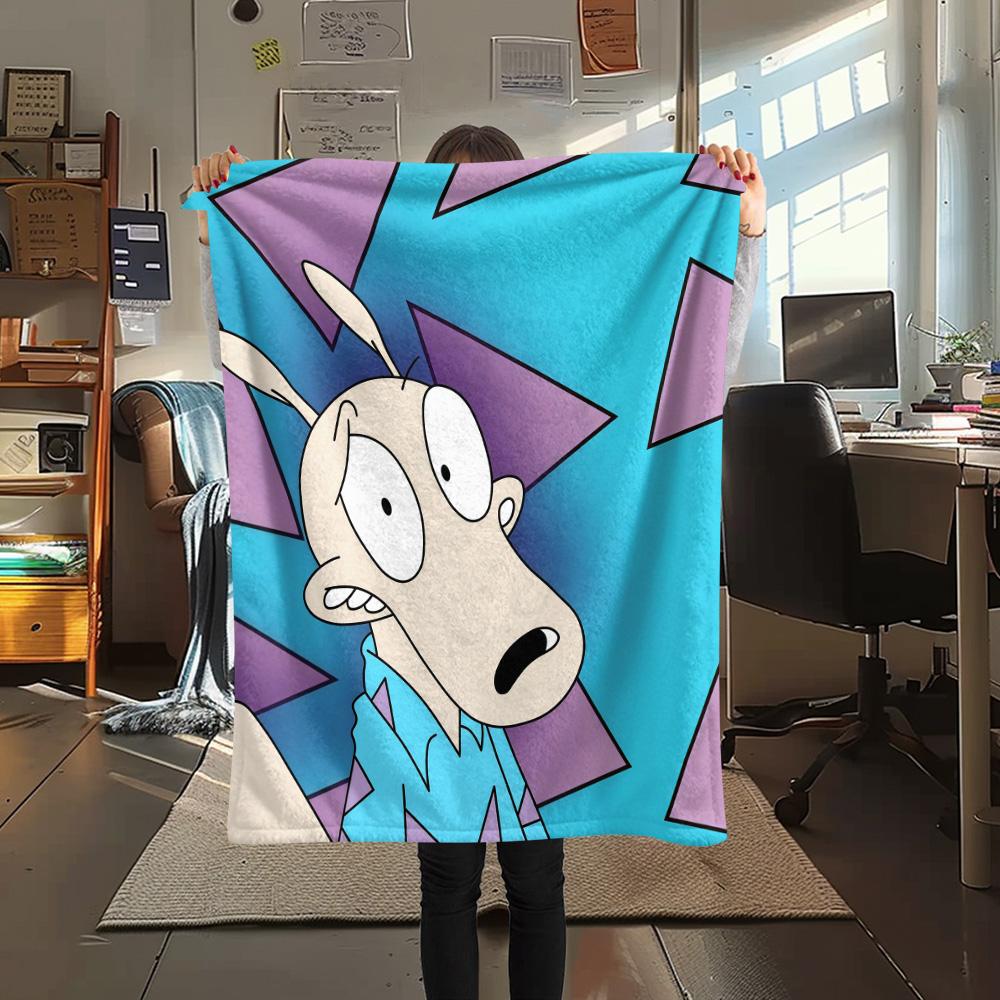 Rocko Flannel Blanket, High quality Comfortable for All Seasons, Home Decor, Warmth and Comfort