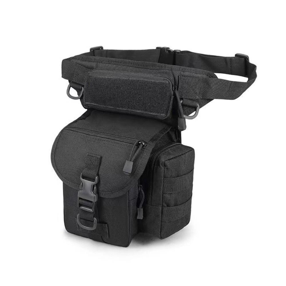 

Регулируемая уличная набедренная сумка большой вместимости, сумка для велосипедной езды, походная поясная сумка, уличные виды спорта чёрный