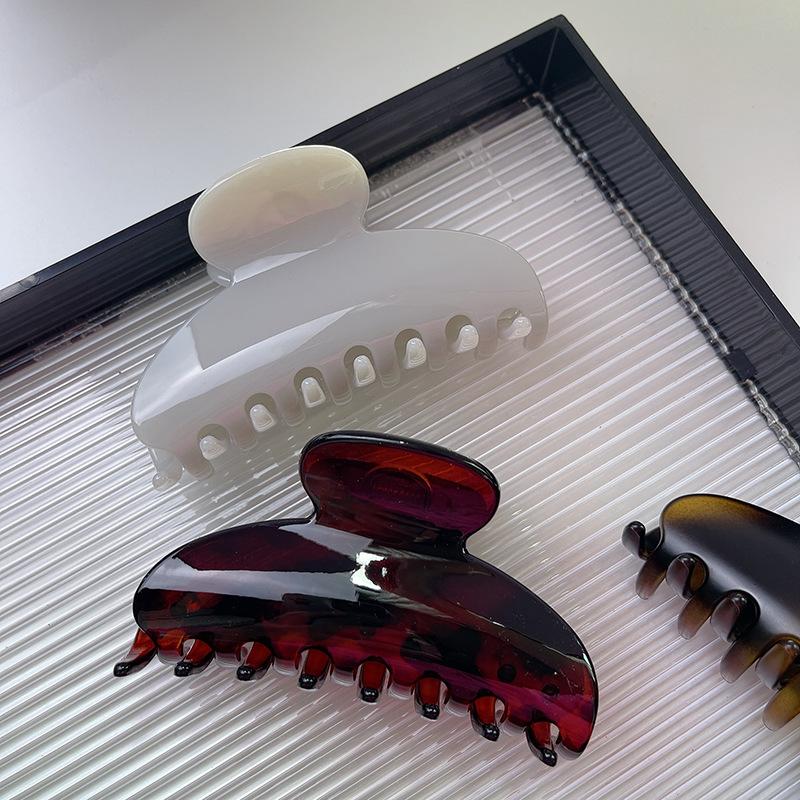 Elegant Retro 10CM Arc Hair Clip Simple Temperament Acrylic Shark Clip For Female Hair Accessories