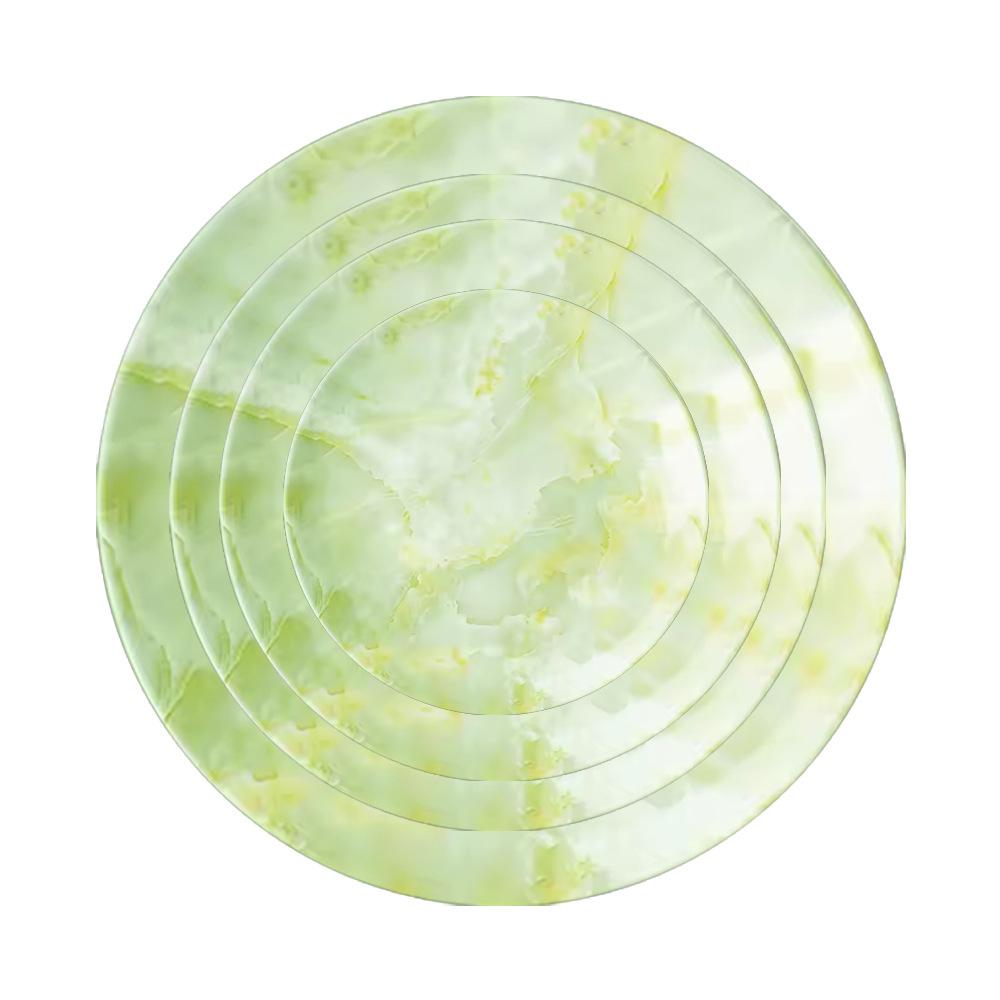 

Тарелка из зеленого мрамора Shengzhou-Bone, глазурованная цветная столовая посуда, тарелка Advanced Sense, набор из 4 предметов, высокого класса