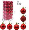 36-Piece Shatterproof Christmas Ornaments, Silver Plastic,1.6 Inch Diameter