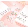 Surgical Stainless Steel Earrings for Girls Hypoallergenic Screw Back Stud Earrings for Women