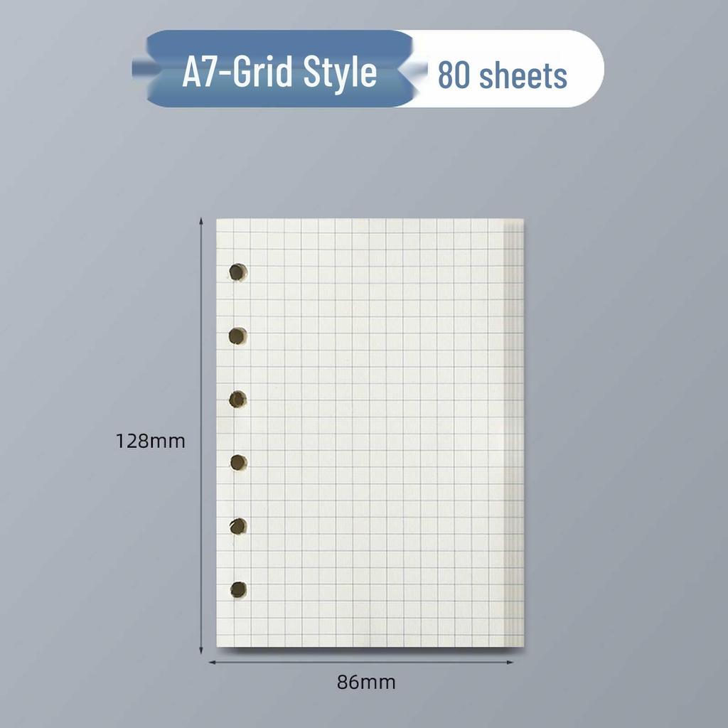 Individueller Loseblatt-Notizbuch-Innenteil mit herausnehmbarem Daolin-Papier: Liniert, Blanko und kariert