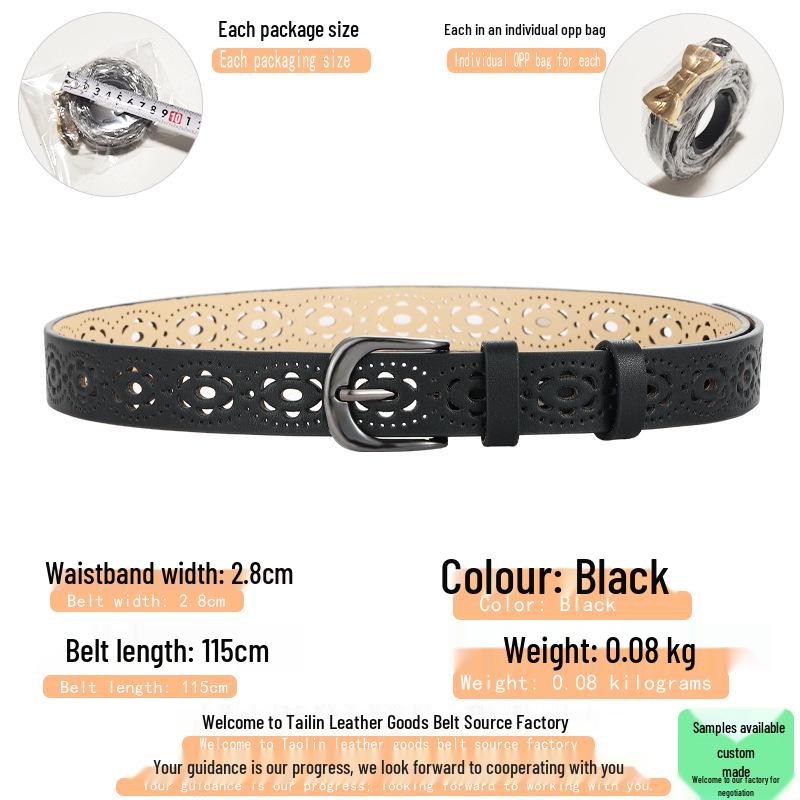 Damen-Kunstleder Ausgeschnittener Taillengürtel - Lässig, Vielseitig, Dekoratives Modeaccessoire mit Dornschließe