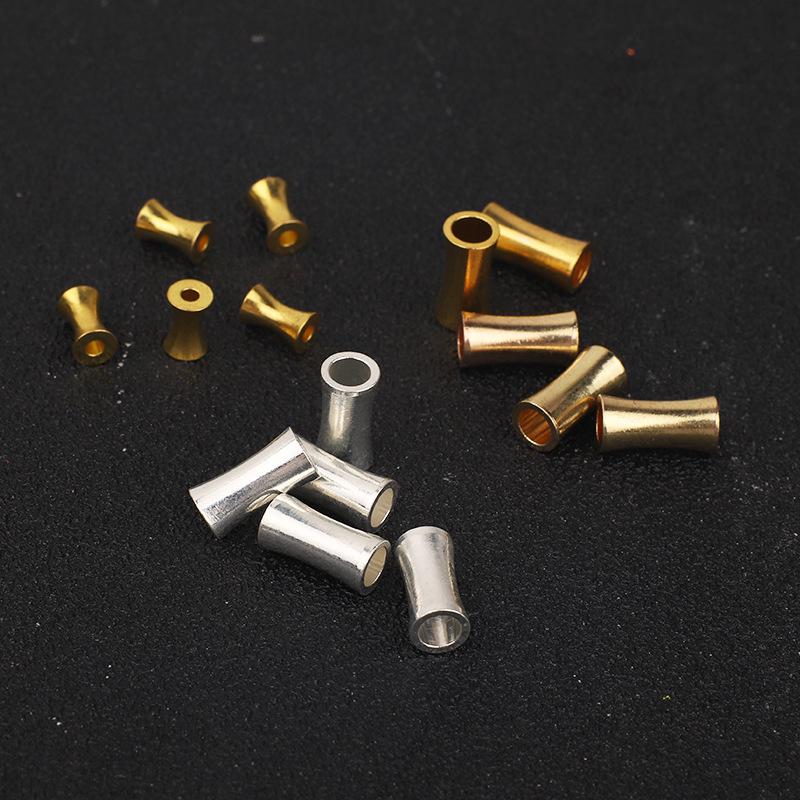

Brass Bamboo Spacer Beads - Nepal Cylinder Beading Accessories 4x6mm (Hole ~1mm)