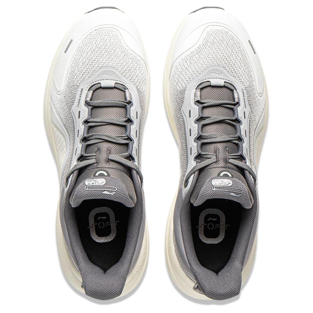 Li Ning SOFT PLUS 2 Cushioning Slip Resistant Abrasion Resistant Height Increasing Low top Casual Shoes Men's Gray AGLW013-3