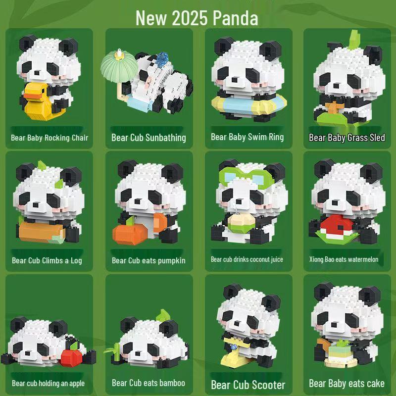 Giant Panda Building Blocks - Educational Toy for Children, Birthday and New Year Gift