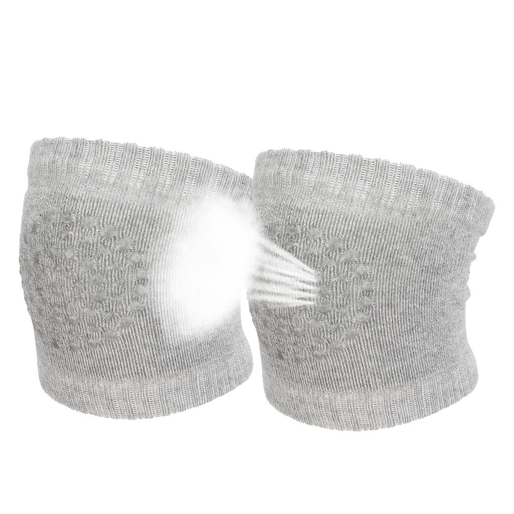 Baby Crawling Knee Pads AntiSlip Baby Walking Knee Pads Protectors for Toddler(Gray )