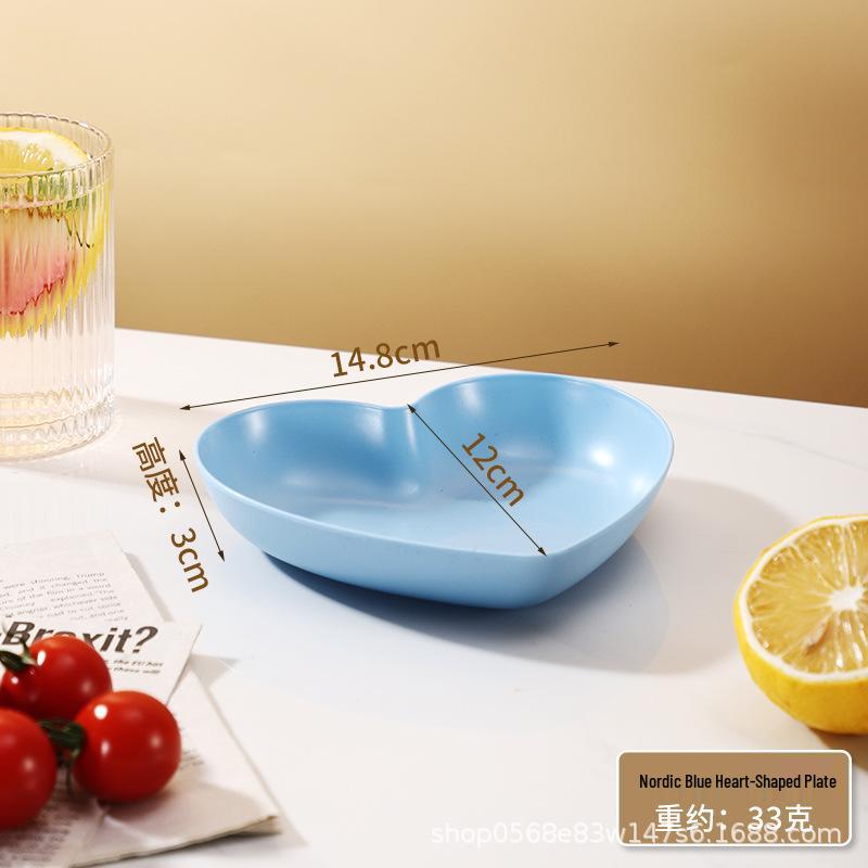 Heart-shaped Snack and Fruit Dish for Dining or Coffee Table
