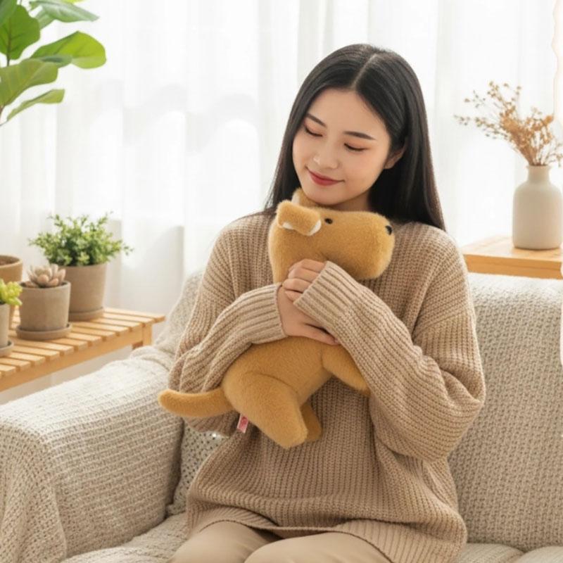 2030Cm Cute Standing Puppy Dog Doll Plush Toy Stuffed Corgi Fox Terrier Golden Retriever Animal Plushie Birthday Gift