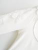 Pure Desire U-neck Lace Patchwork Fleece Long-Sleeve T-shirt for Women - Autumn/Winter Slim Fit Short Base Layer
