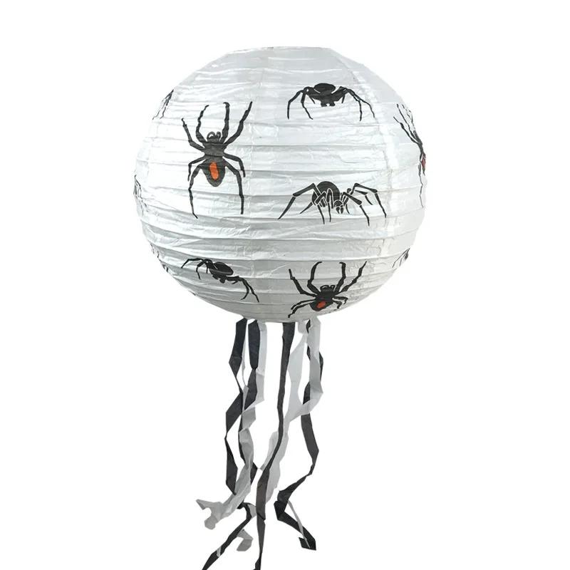 Halloween Paper Lanterns Pumpkin Spider Bat Skeleton Lanterns for Halloween Party Decorations Indoor Outdoor Party Supplies