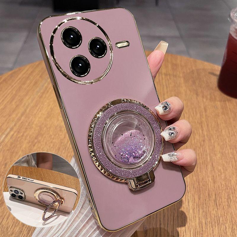 For POCO F7 Ultra Fashionable Galvanized Phone Case for Xiaomi POCO M7 F7 X7 M6 X6 F6 Pro 4G 5G C75 C65 Quicksand Bracket Shell
