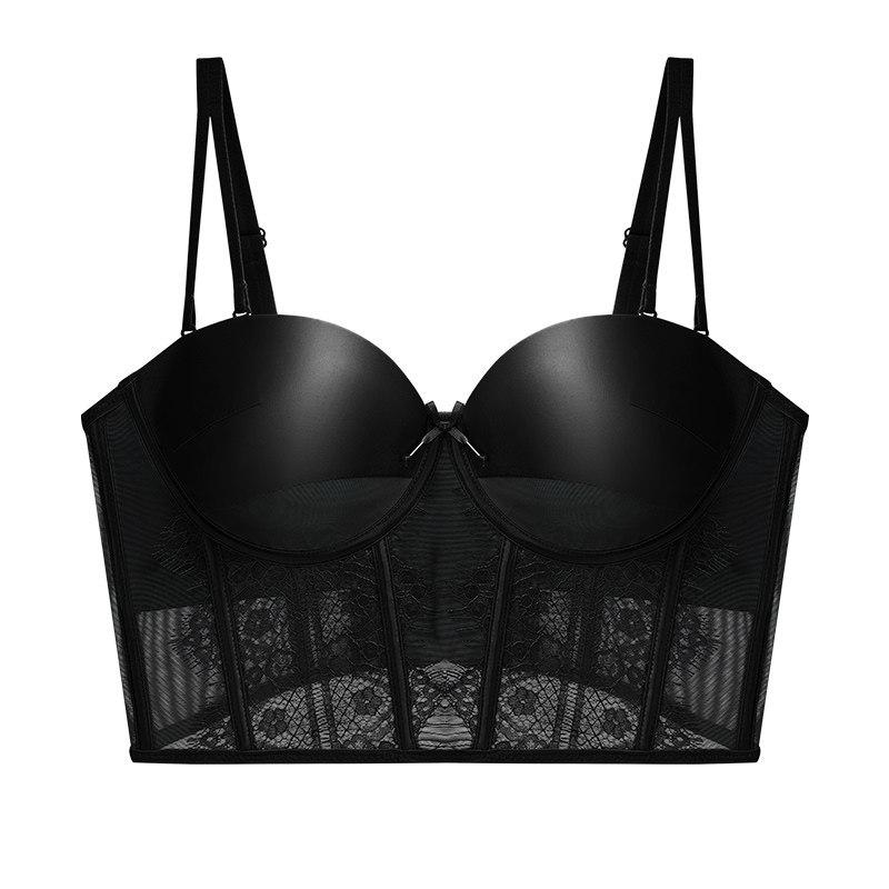 

Red Push-Up Bra Set: Six-Button Adjustable, Anti-Side-Boob, No Underwire, Small Bust Enhancement 38/85AB