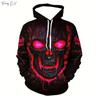 Hooded Sweatshirt Man 3D Digital Skull Graphic Hoodies Casual Kangaroo Pocket Long Sleeve Hoodie Men Autumn New in Sweatshirts