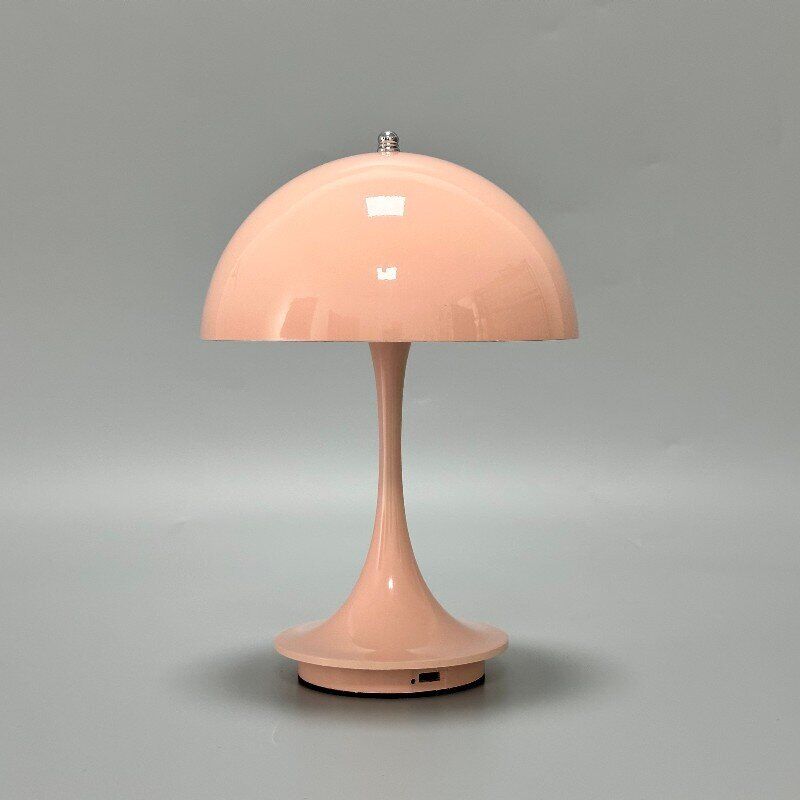 LED Mushroom Small Table Lamp Portable USB Charging Dimmable Flower Bud Lamp Bedroom Bedside Lamp