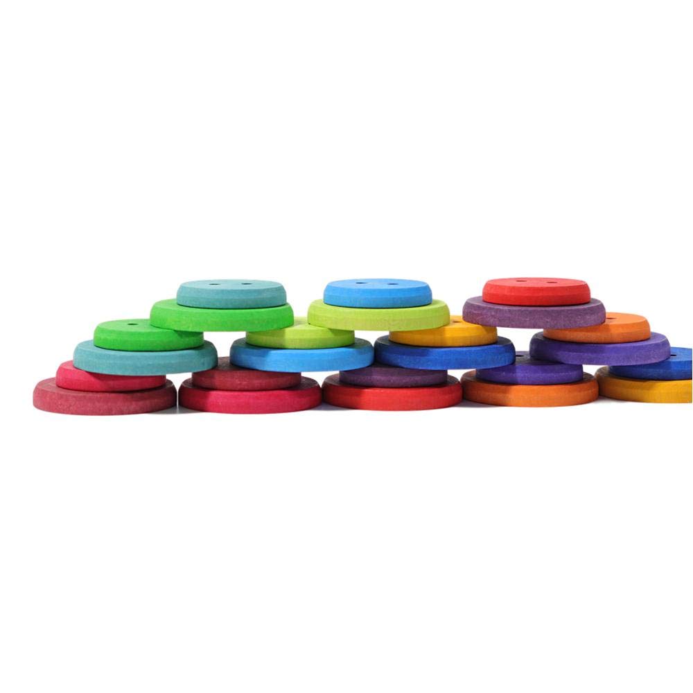 Grimms Lacing Threader with Rainbow Buttons GM10317