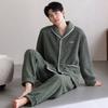 Pajamas men's winter coral fleece thickened fleece warm 1011 new autumn and winter flannel high-end loungewear