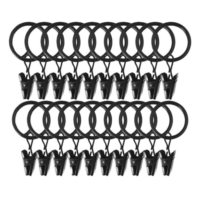 10-30Pcs Curtain Rings Clips for Curtain Hanging Photos Hats Rustproof Vintage Decoration Wire Holder Home DIY Storage Clips
