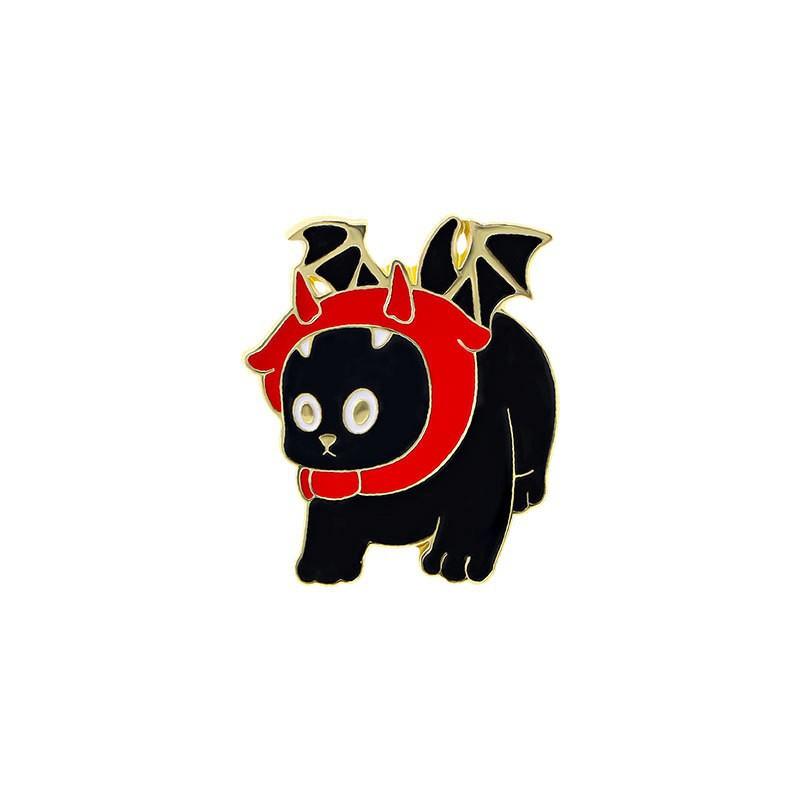 Popular Series Brooch Pumpkin Skull Ghost Alloy Oil Drip Metal Cartoon Punk Horror Badge