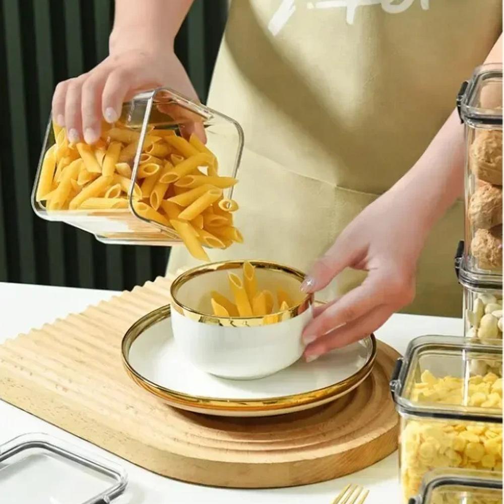 Kitchen Multigrain Snack Sealed Storage Box Dried Fruit Dried Goods Jar Drawer Storage Container Moisture Proof Box Plastic