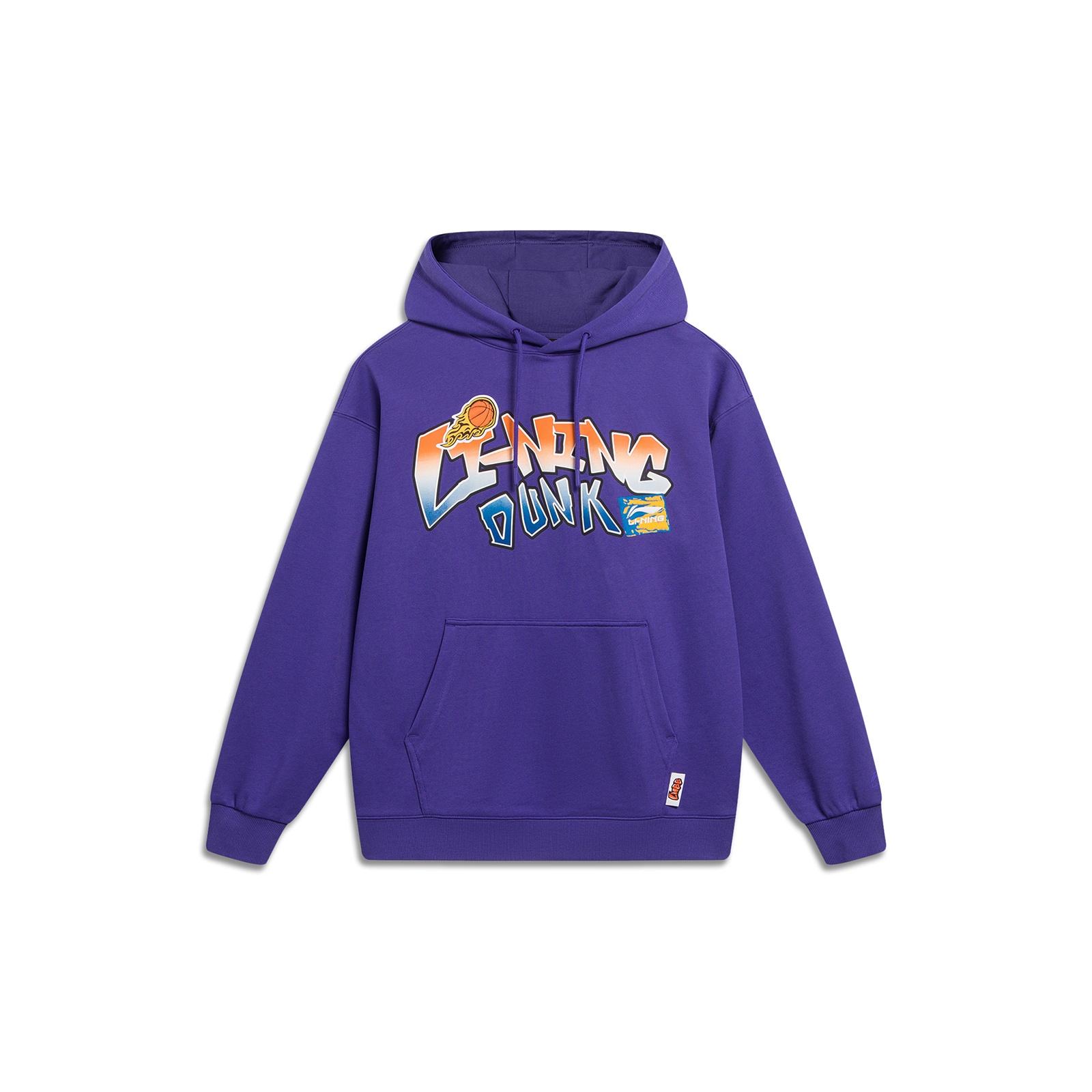 Li-Ning Hoops Cartoon Graphic Hoodie  Purple  Men s AWDT551-2 M