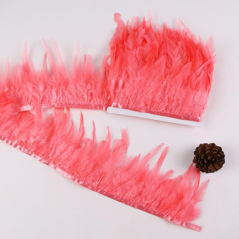 Diy White Feather White Tip Cloth Strip Jewelry Handicraft Decoration Wedding Dress Skirt Clothing Accessories