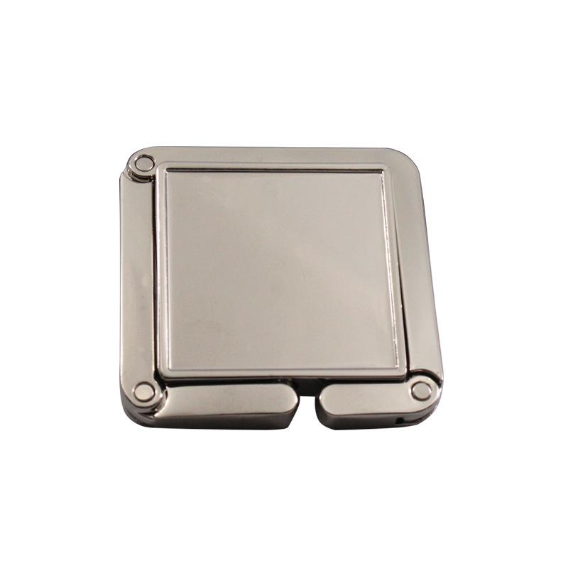 Universal Square Zinc Alloy Bag Hanging Hook - Customizable with Laser Engraving for LOGO