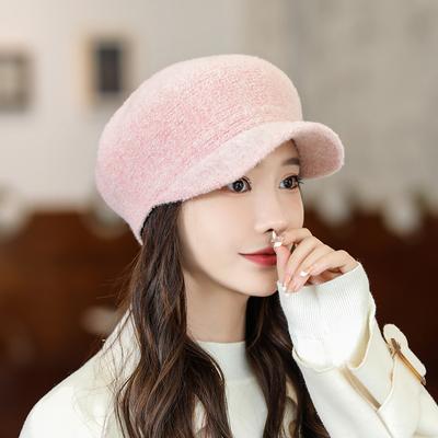 Beret Hat Women Autumn Winter Light Luxury Blend Show Face Small Fashion England Retro Hat