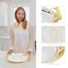 Coffee Serving Tray Stainless Steel Snacks Teacup Storage Fruits Afternoon Food Table Small Cake